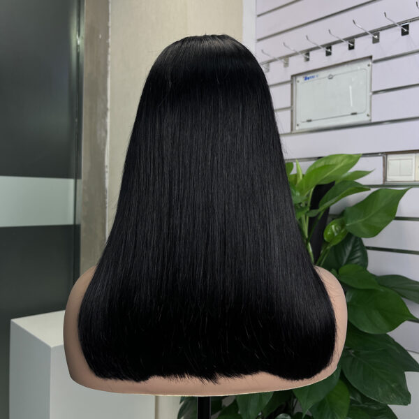 5x5 Glueless HD Lace Double Drawn Bone Straight Closure Bob Wig - Image 4